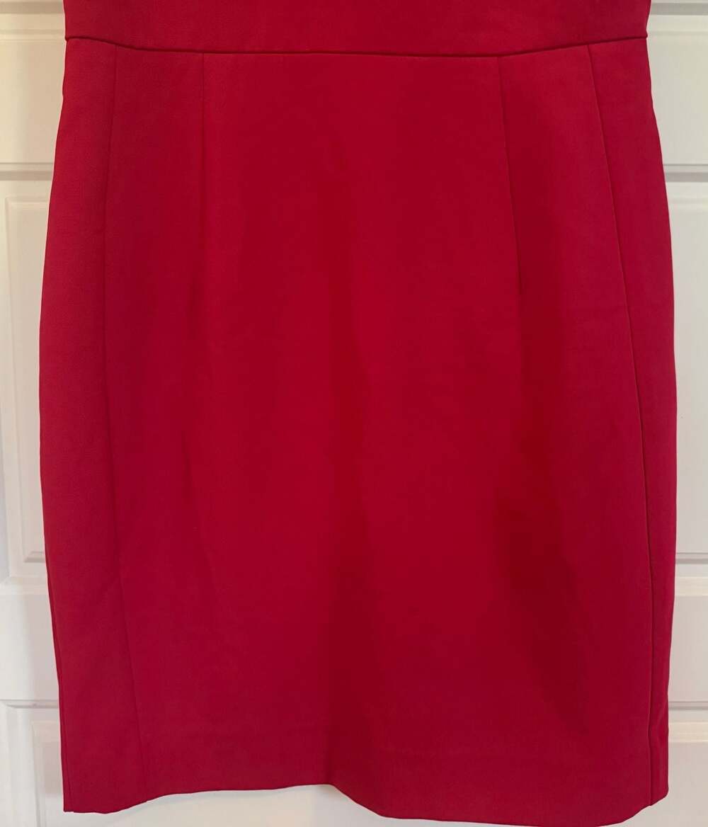 Sandro Paris Hot Pink Magenta Bow Fitted Mini Dress Size XS - Picture 5 of 11